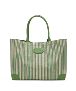 Olympia Tote | Pickle Stripe/Gold