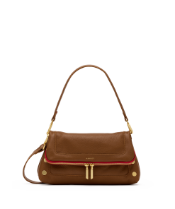 Beverly | Mahogany Pebble/Brushed Gold Red Zip | Med