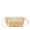 Charles Crossbody | Calla Lily White Raffia/Brushed Gold Hammered | Lrg