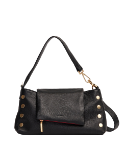 VIP Satchel | Black/Brushed Gold Red Zip