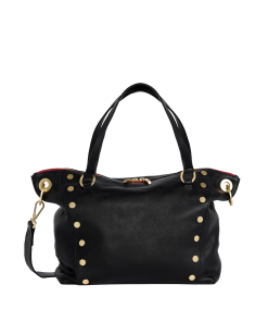 Daniel | Black/Brushed Gold Red Zip | Lrg