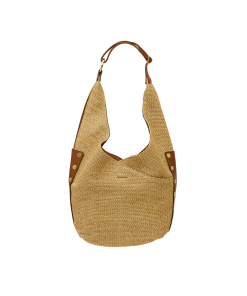 Tom Zip | Cocoa Raffia/Gold | Lrg