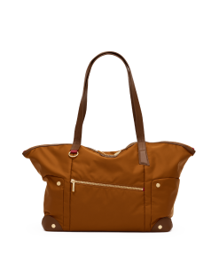 Zoe Tote | Amber Nylon/Gold